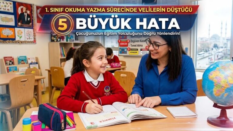 1. Sınıf Okuma Yazma Sürecinde Velilerin Düştüğü 5 Büyük Hata