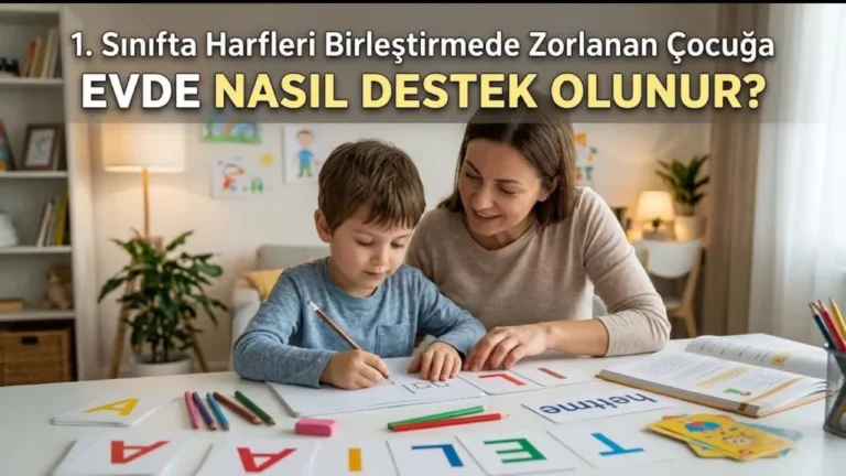 1. Sınıfta Harfleri Birleştirmede Zorlanan Çocuğa Evde Nasıl Destek Olunur?